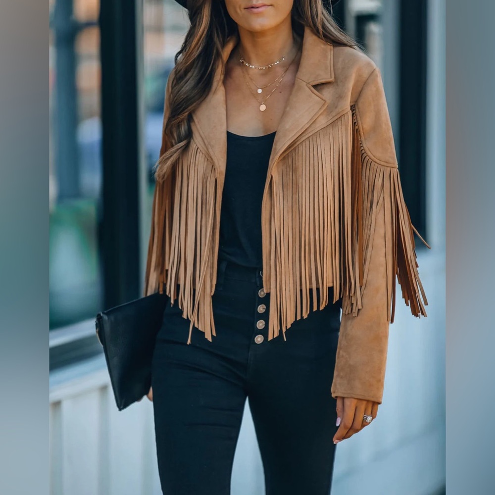 Vici Fringe Suede Jacket